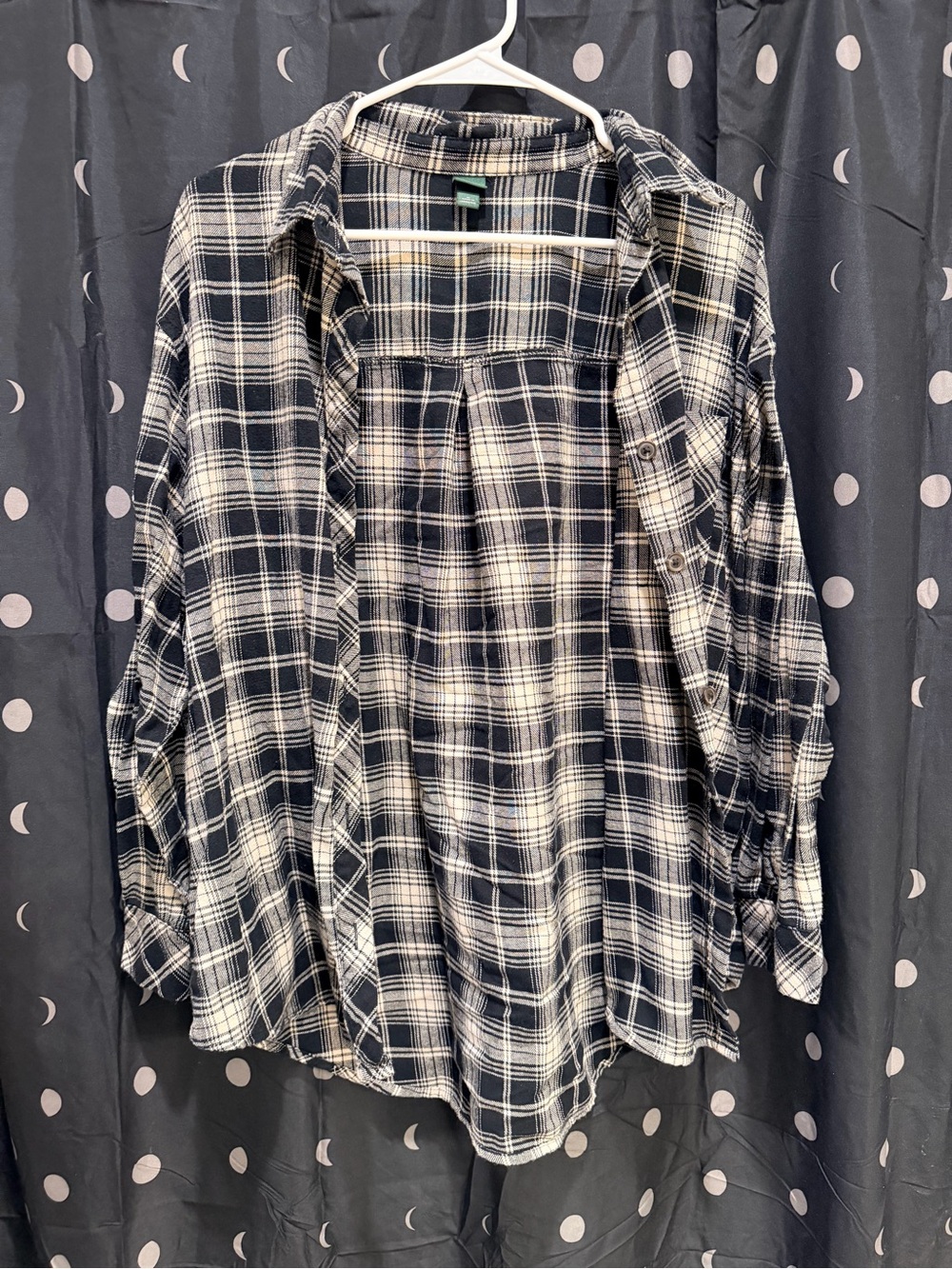 wild fable Black and White Plaid Button-Down Shirt